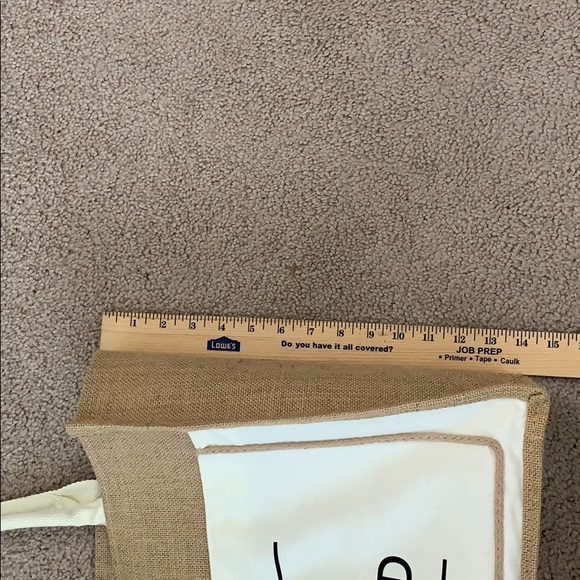 “Hello Weekend“ Woven/Canvas Bag w/ Pocket/Button - Picture 6 of 6